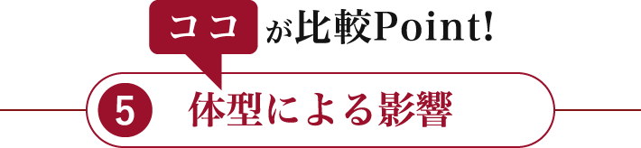 5体型による影響