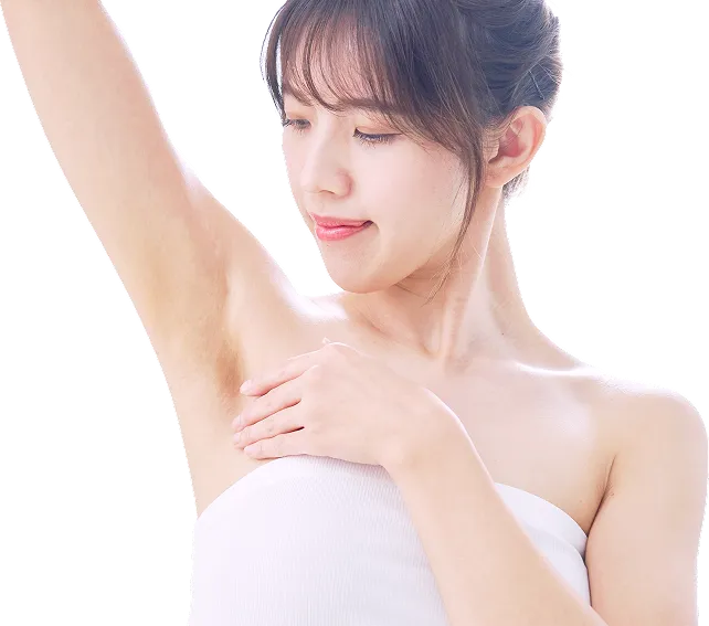 女性の脇の下